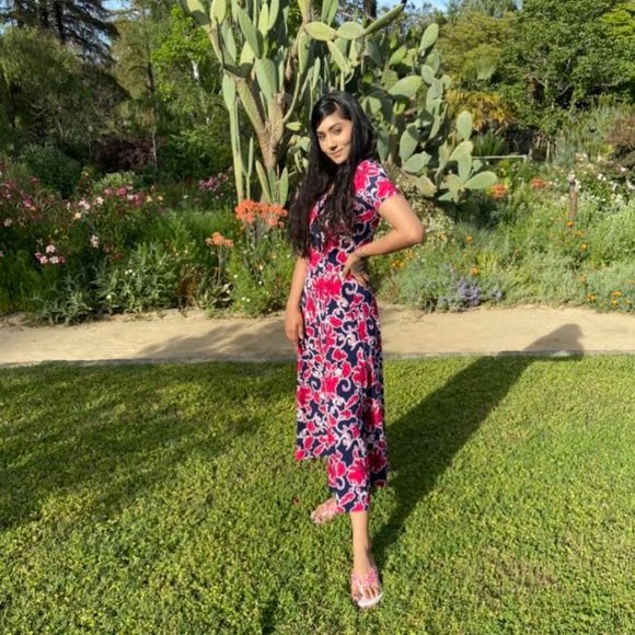 Red Floral Dress - Picture 2 of 2